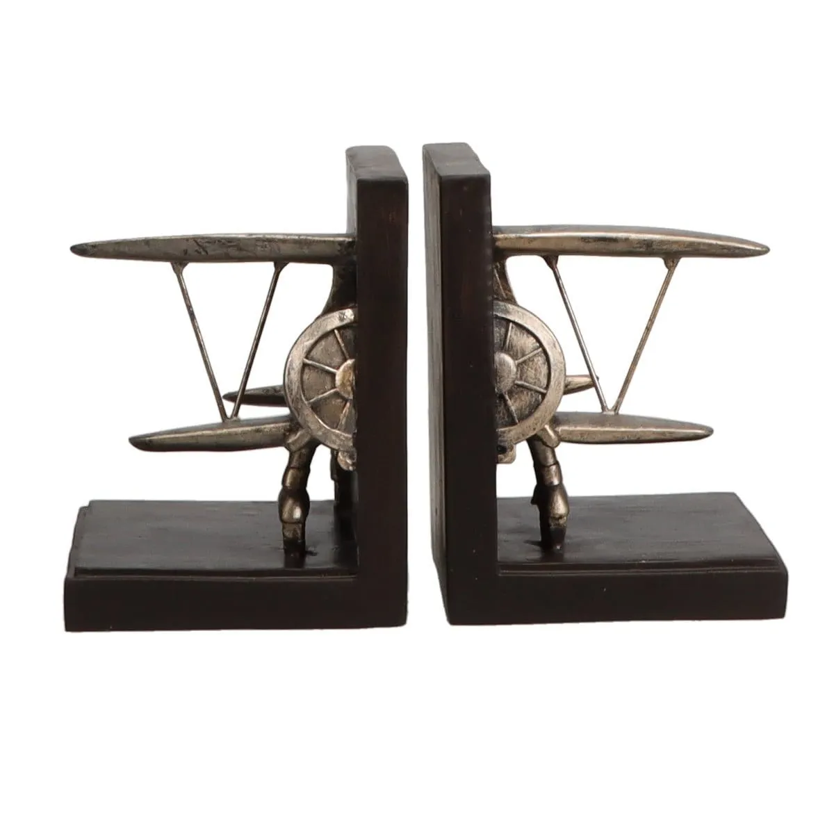Vintage Biplane Bookends