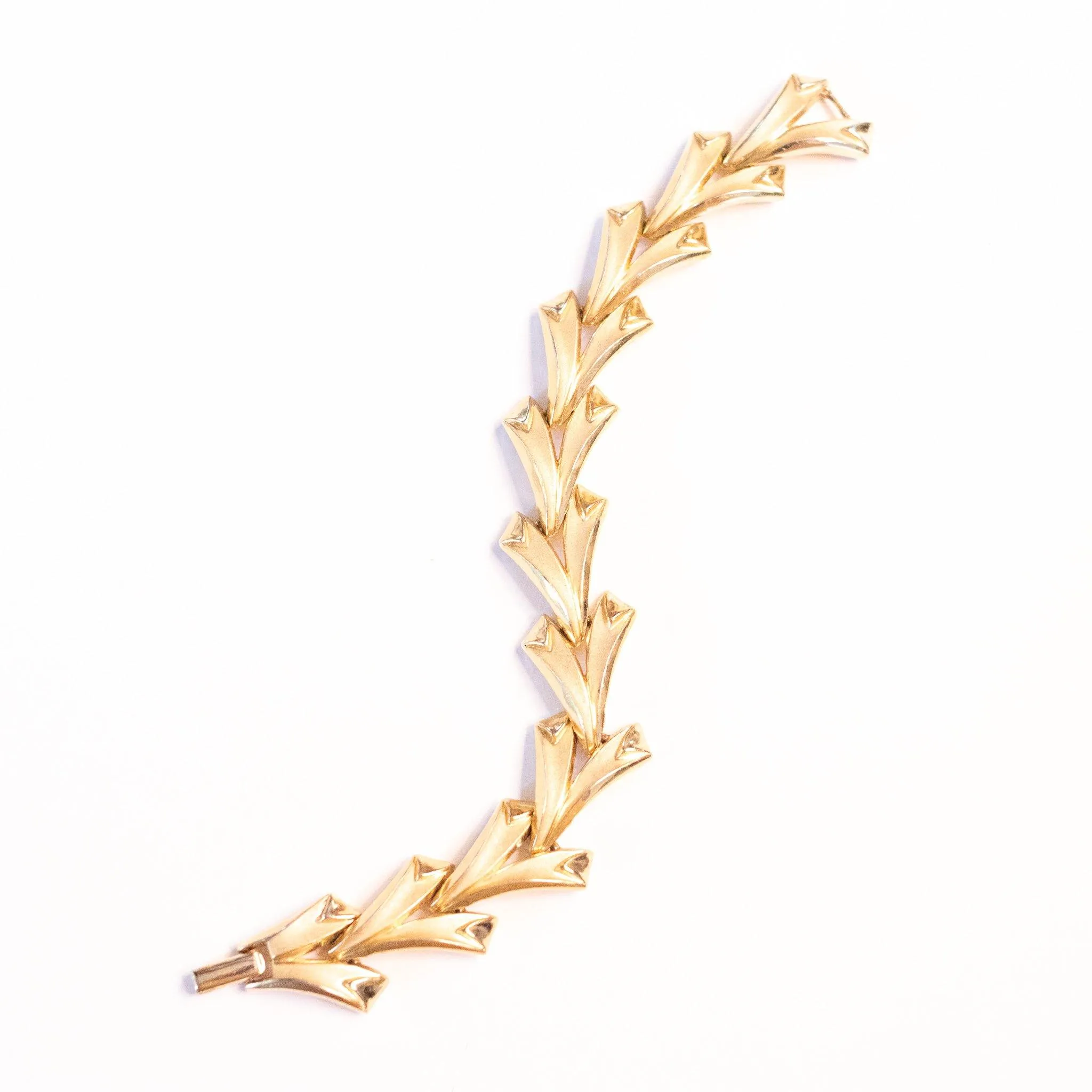 Vintage Classic Crown Trifari V Link Bracelet