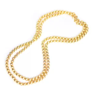 Vintage Double-Strand Gold Bead Necklace