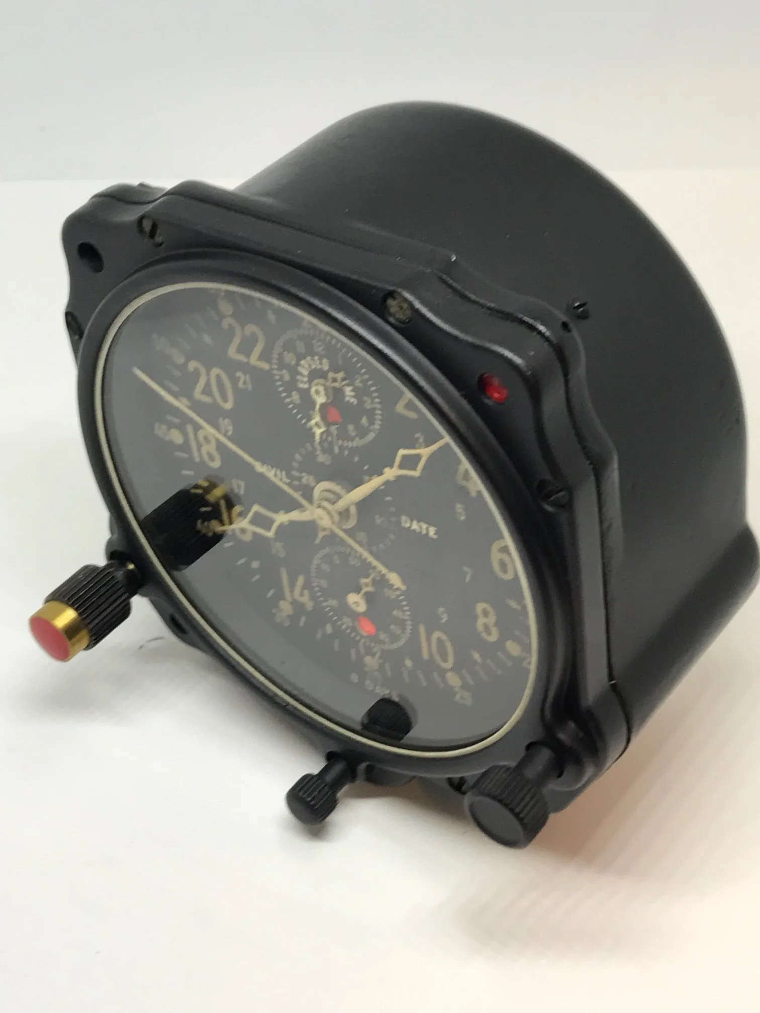 Vintage Jaeger LeCoultre Civil Date WW2 Aircraft Clock BU AERO US NAVY