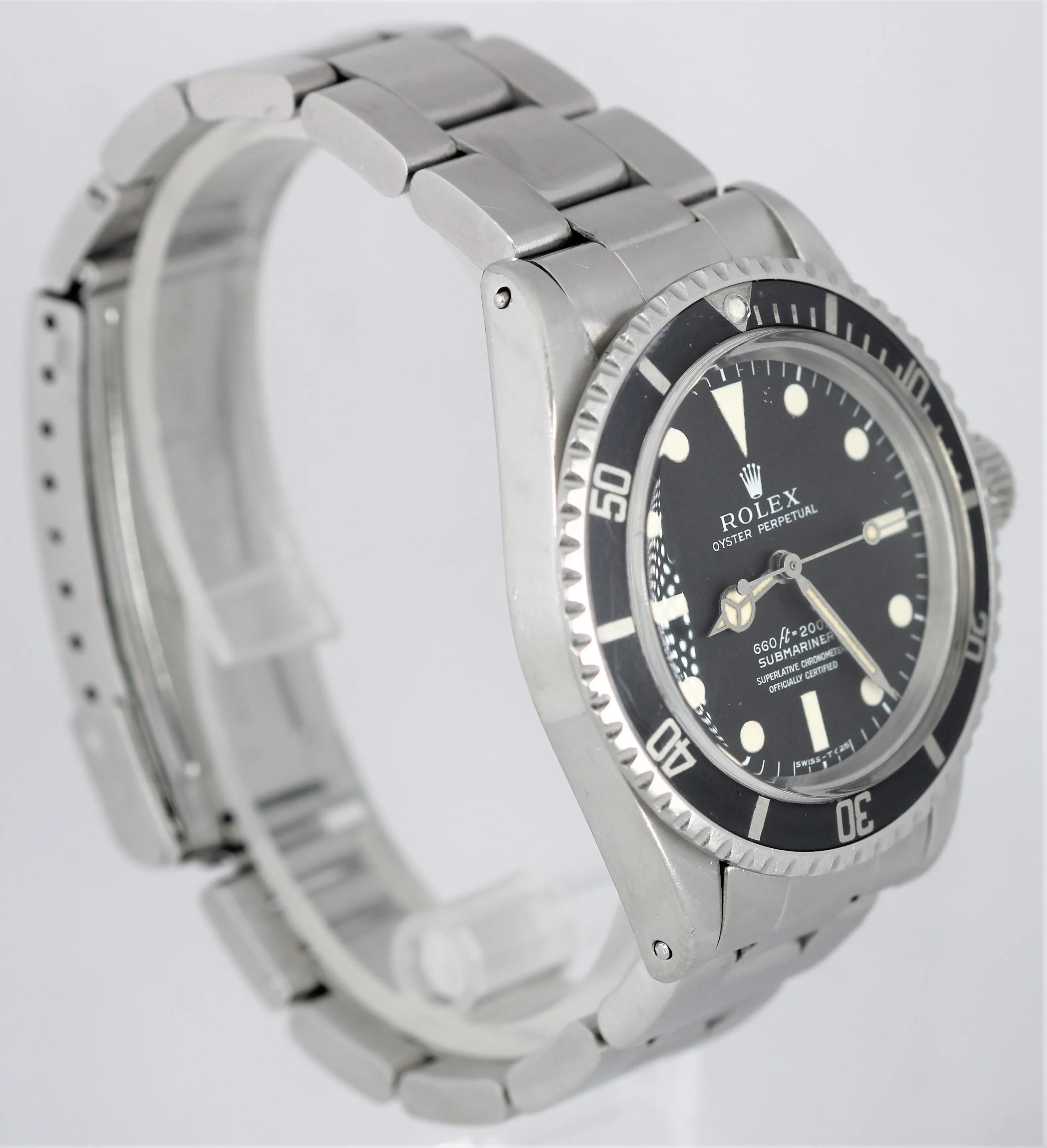Vintage Rolex Submariner Stainless Steel Matte Cream Black Dial 40mm 5512 Watch