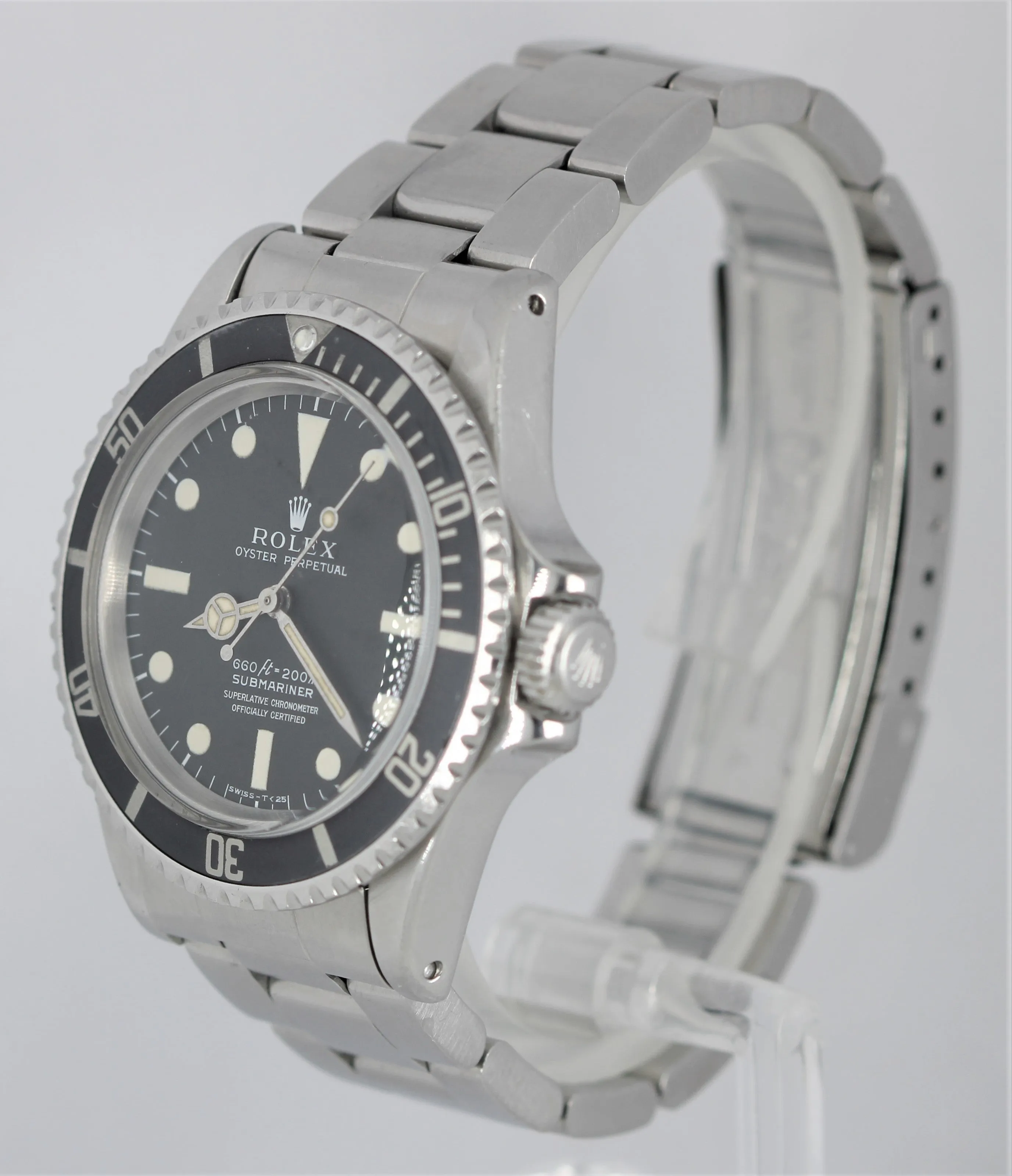 Vintage Rolex Submariner Stainless Steel Matte Cream Black Dial 40mm 5512 Watch