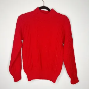 Vintage RollyGo Sweater Red 100% Wool Made in Italy Knit