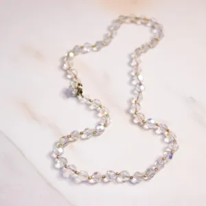 Vintage Single Strand Aurora Borealis with with Beaded Clasp