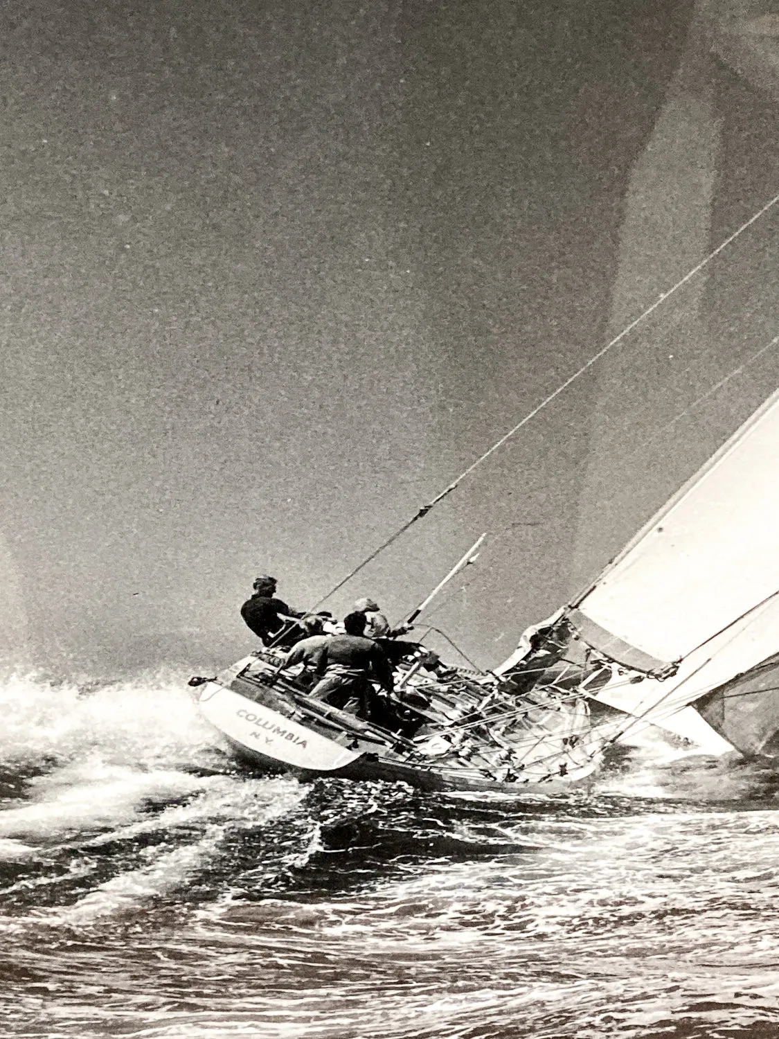 Vintage Stanley Rosenfeld Black & White Sailing Single Boat Framed Photograph