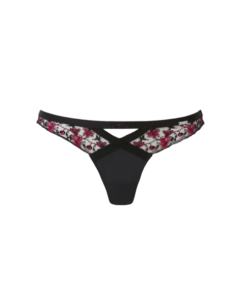 VIP Satine Thong - Black/Red -