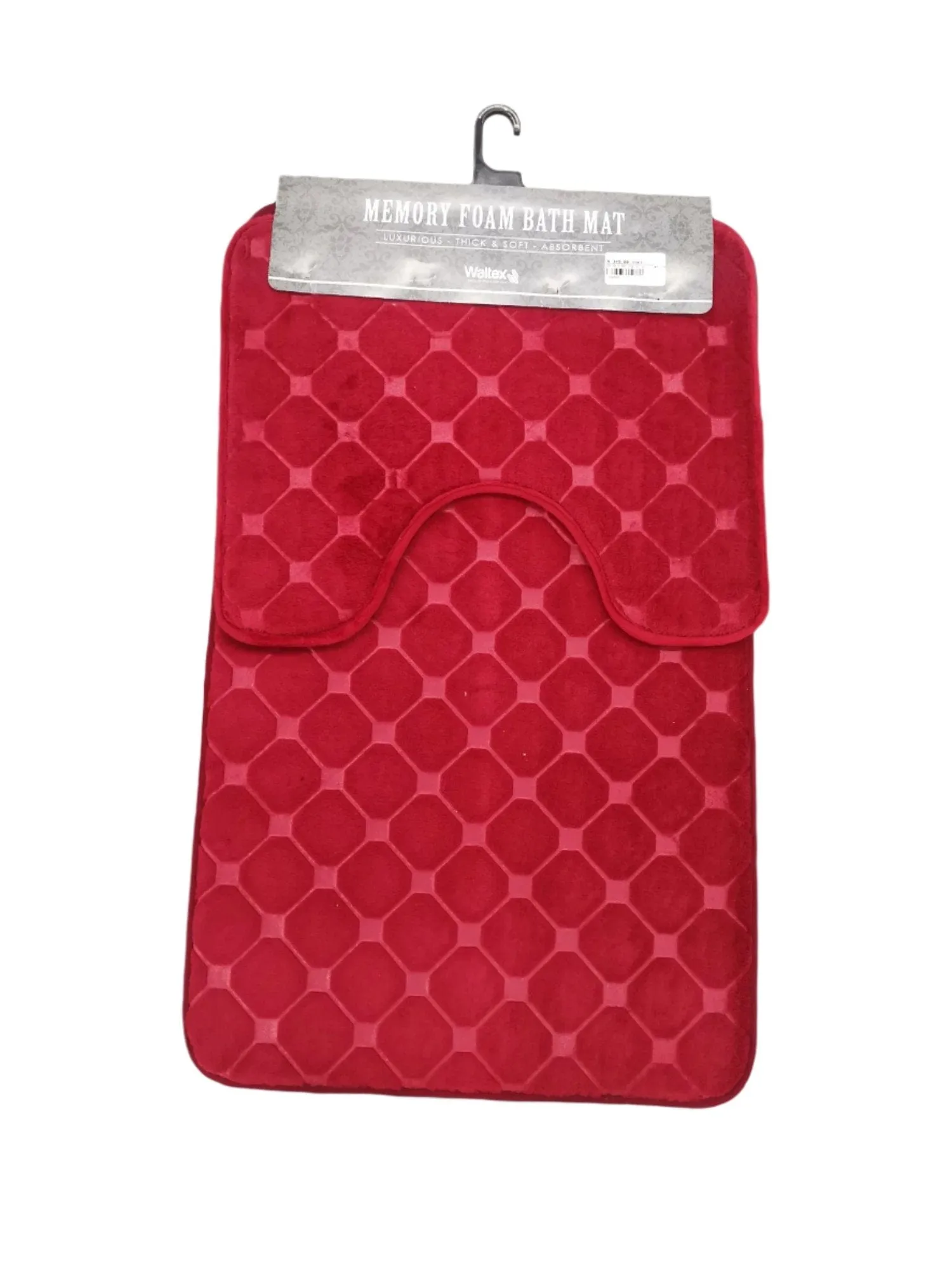 Waltex 2 Piece Memory Foam Bath Mat Set Cherry MEMO142C