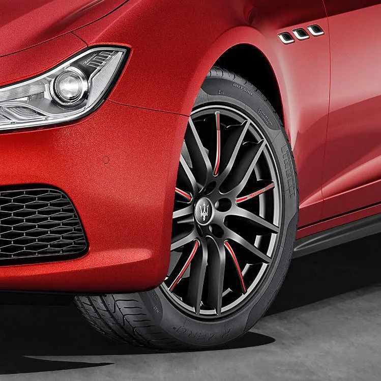 Wheel Rims - 19" Proteo Matt Black and Red - Ghibli and Quattroporte