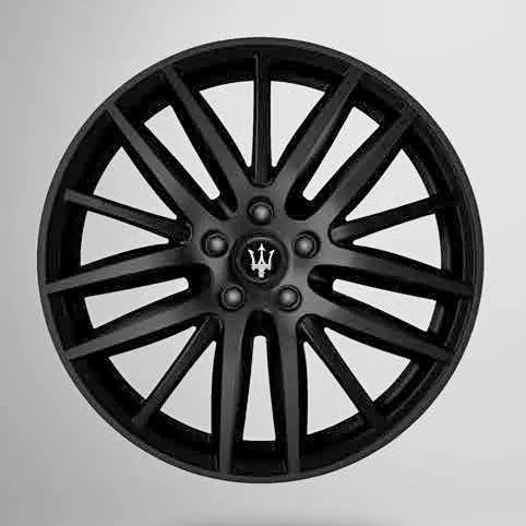 Wheel Rims - 19" Proteo Matt Black and Red - Ghibli and Quattroporte