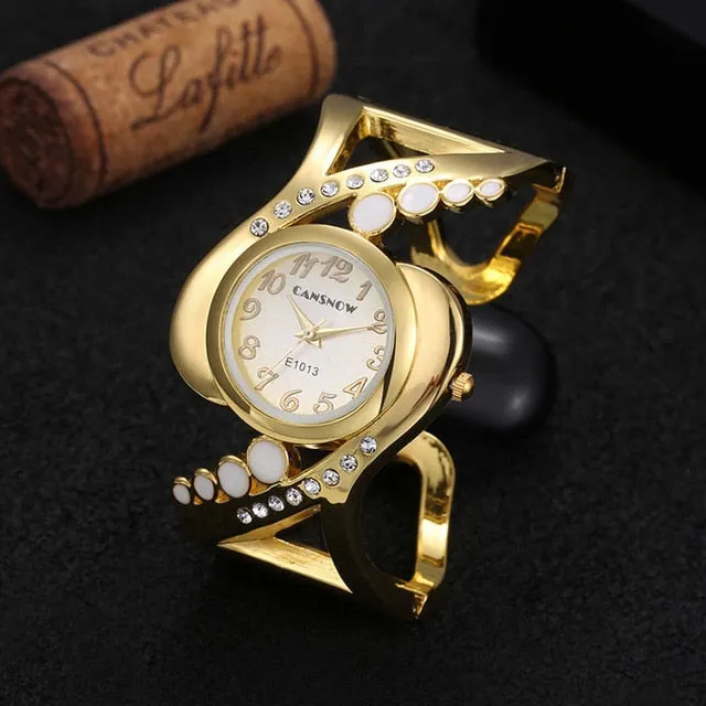women bangle  quartz crystal  rhinestone fashion female wrist watch