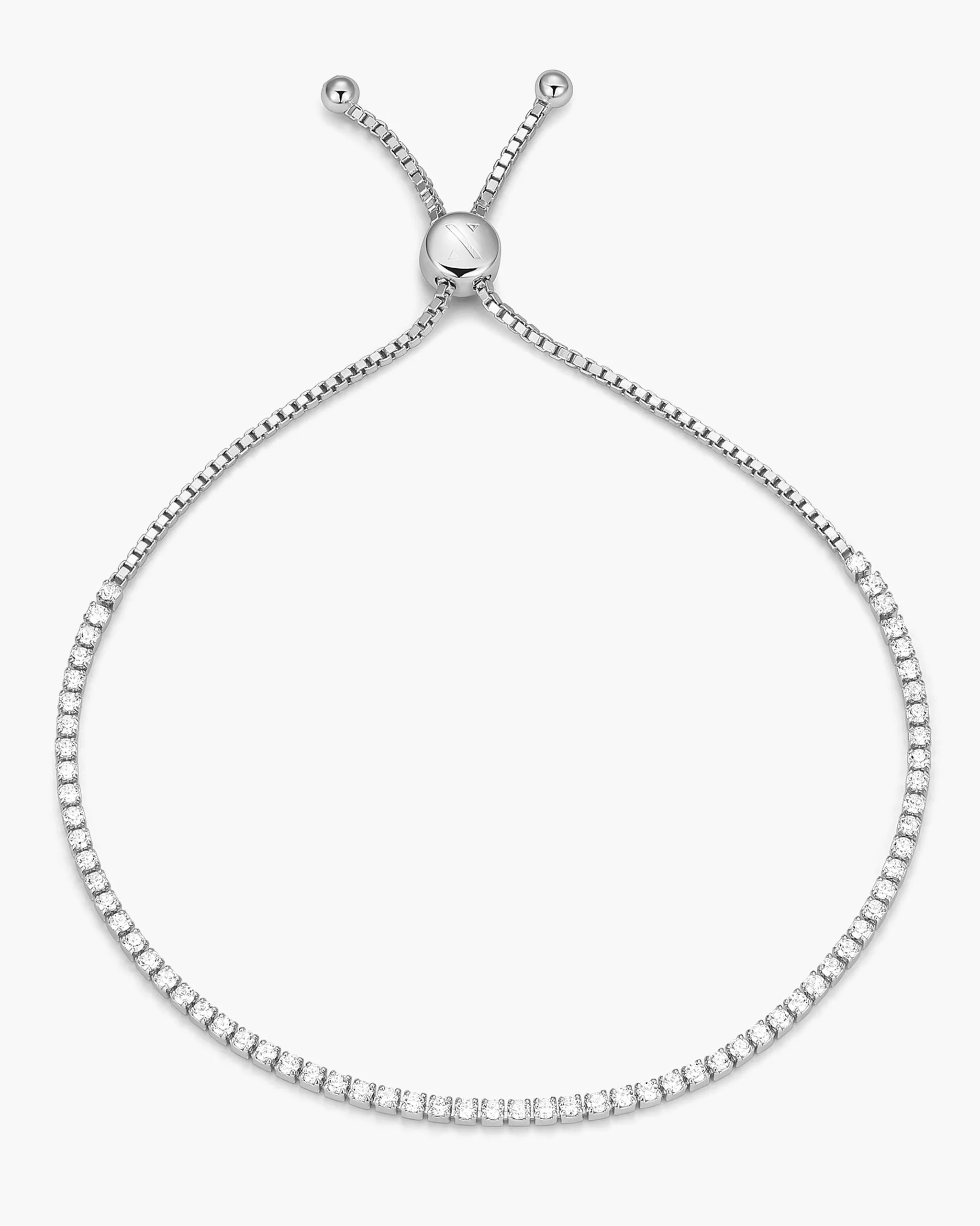 Women's Adjustable Tennis Bracelet - Silver