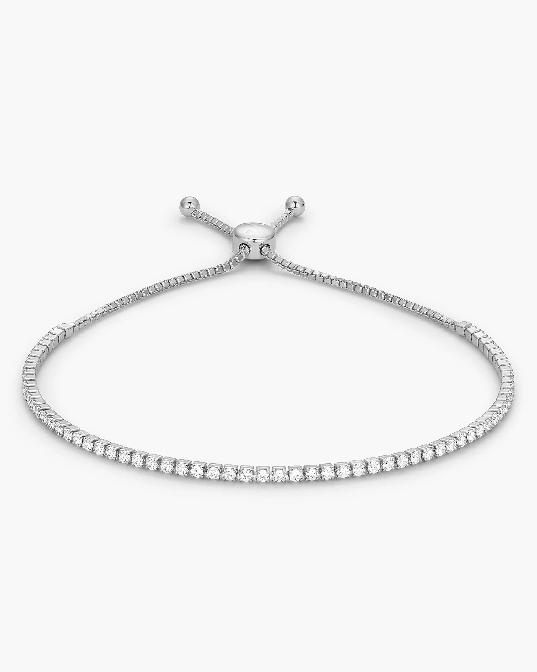 Women's Adjustable Tennis Bracelet - Silver