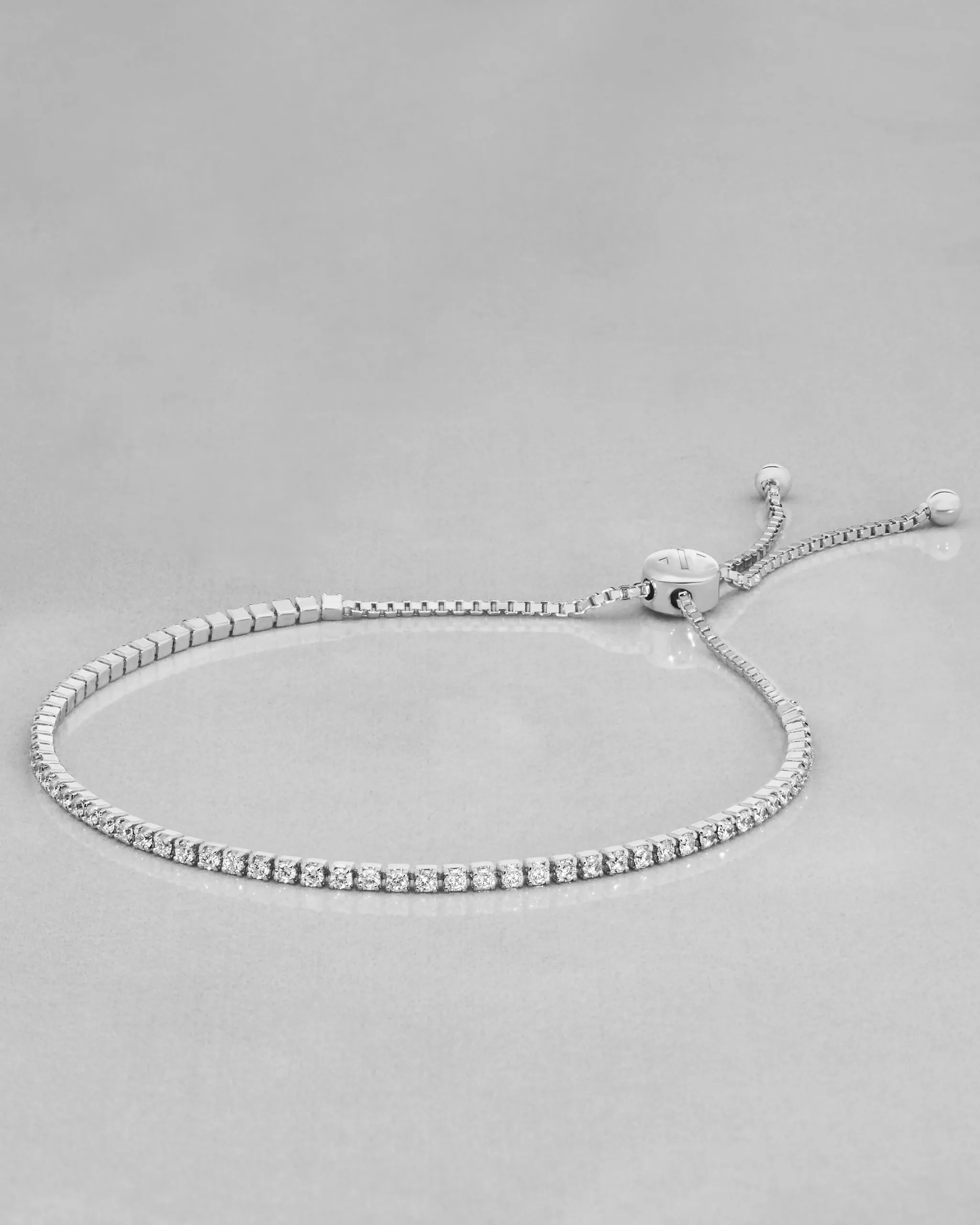 Women's Adjustable Tennis Bracelet - Silver