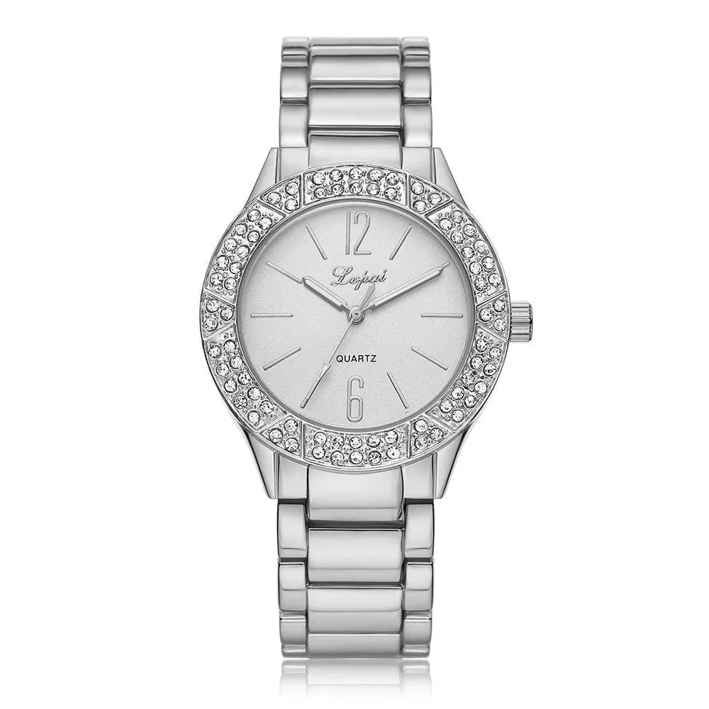 Womens Rhinestone Crystal Evening Watch