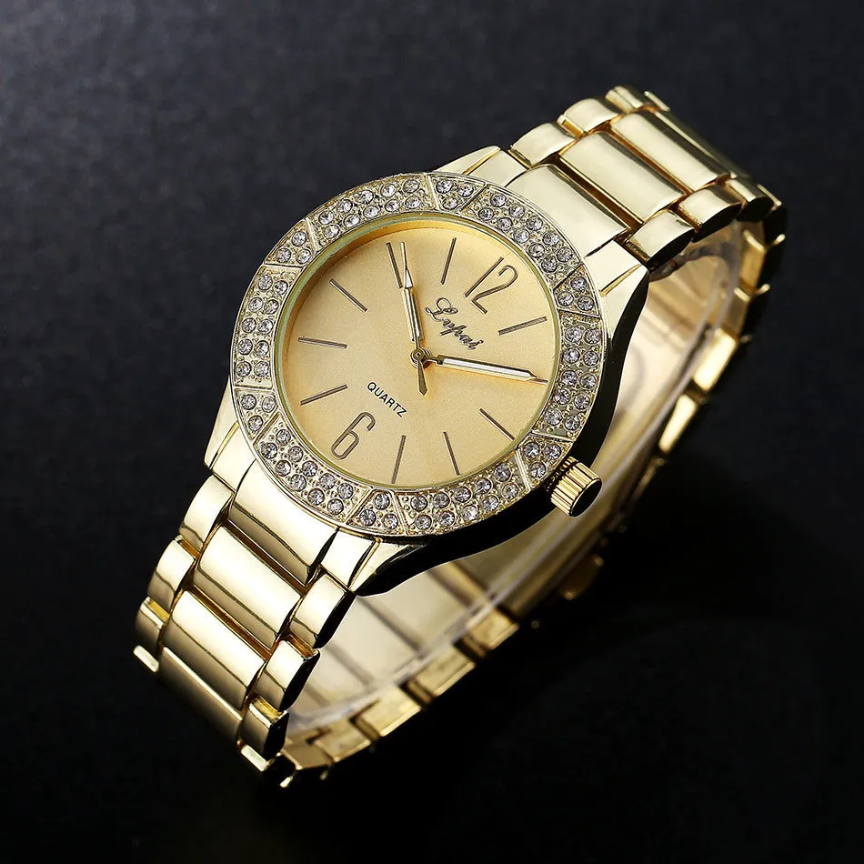 Womens Rhinestone Crystal Evening Watch