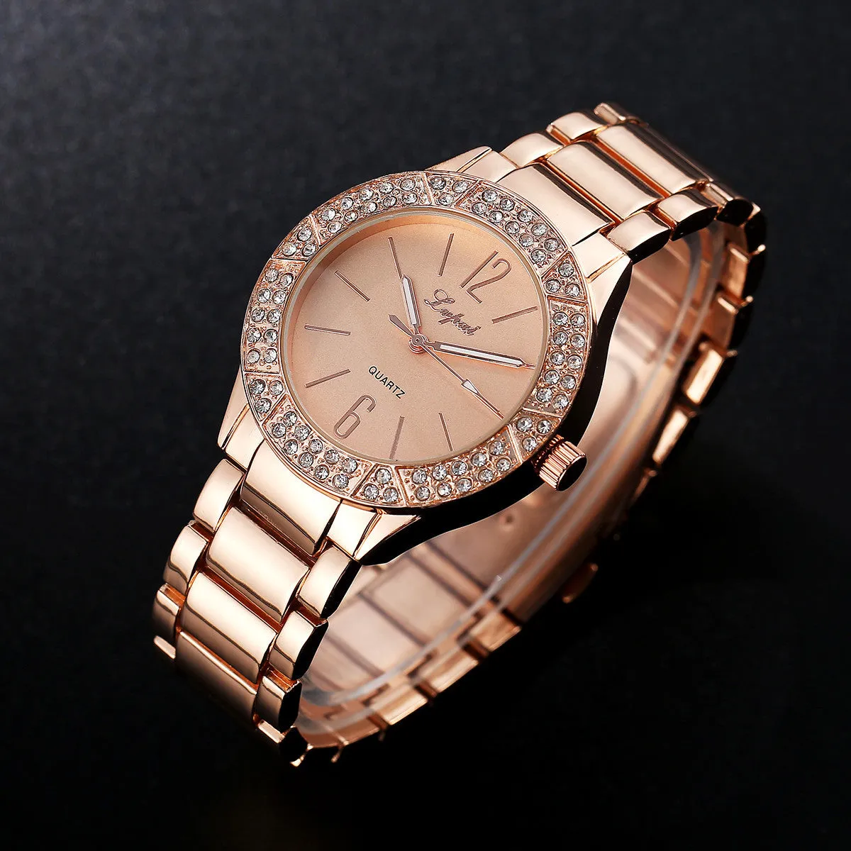 Womens Rhinestone Crystal Evening Watch