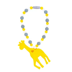 Yellow Giraffe Baby Carrier Teether Toy