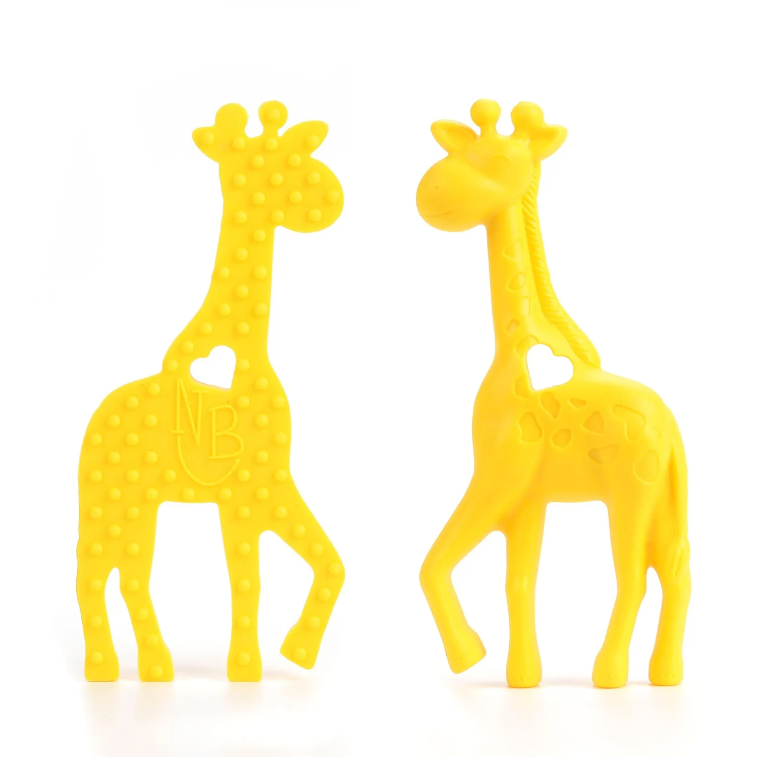 Yellow Rainbow Giraffe Baby Carrier Teether Toy