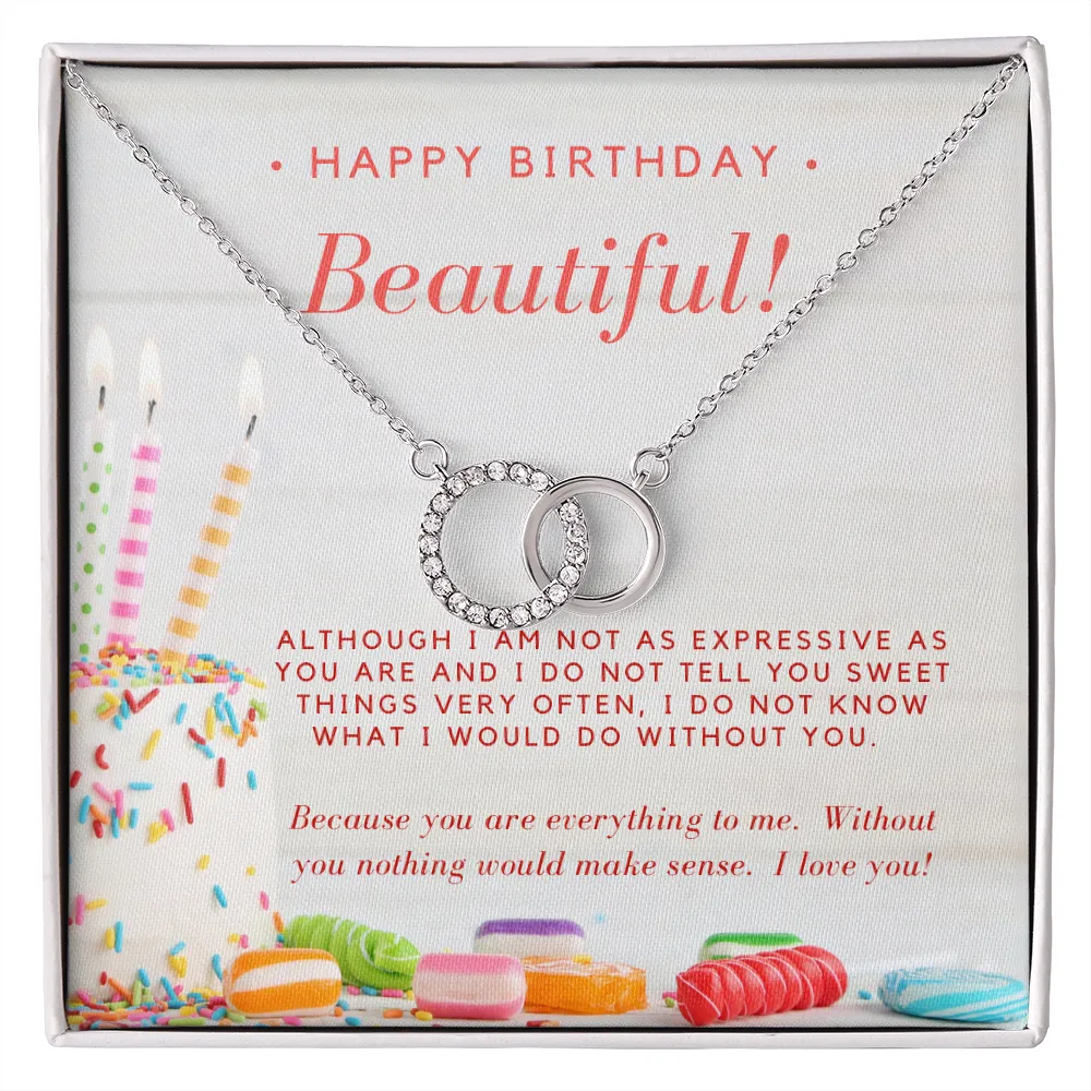 You are everything to me-Perfect Pair Circle Birthday Necklace for Women